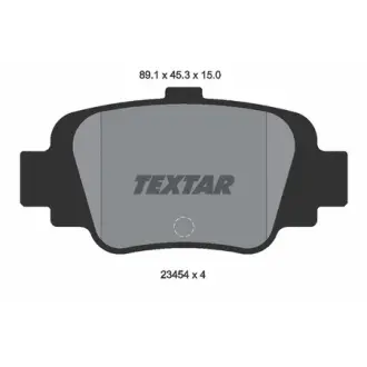 Комплект тормозных колодок, дисковый тормоз TEXTAR 2345401