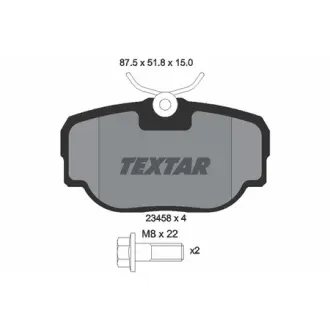 Комплект тормозных колодок, дисковый тормоз TEXTAR 2345801