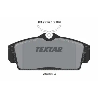 Комплект тормозных колодок, дисковый тормоз TEXTAR 2346302