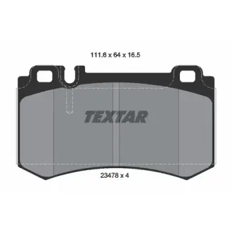 Колодки гальмівні (задні) MB E-class (W211) 02-10/S-class (W220/W221) 98-13 (Brembo) Q+ TEXTAR 2347801