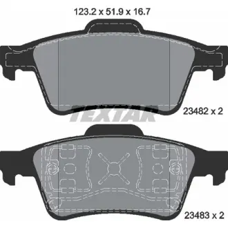 Колодки гальмівні (задні) Renault Laguna/Megane 01- (Teves) TEXTAR 2348202