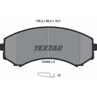 Колодки гальмівні (передні) Mitsubishi Grandis/Pajero 90- (Sumitomo) TEXTAR 2348801