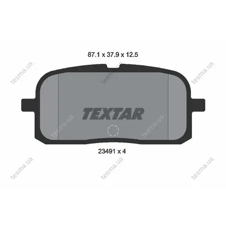 Комплект тормозных колодок, дисковый тормоз TEXTAR 2349101 (фото 1)