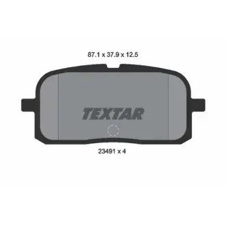 Комплект тормозных колодок, дисковый тормоз TEXTAR 2349101