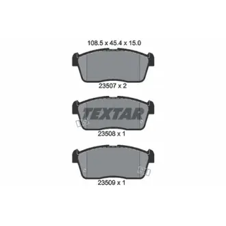 Комплект тормозных колодок, дисковый тормоз TEXTAR 2350701