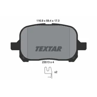 Комплект тормозных колодок, дисковый тормоз TEXTAR 2351302