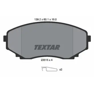 Комплект тормозных колодок, дисковый тормоз TEXTAR 2351501