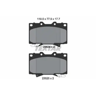 Колодки гальмівні (передні) Toyota Land Cruiser 90- (Sumitomo) TEXTAR 2352402