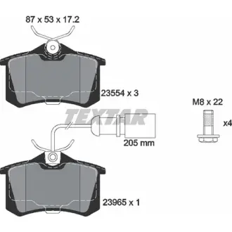 Гальмівні колодки FORD/SEAT/VW Galaxy/Alhambra/Sharan "R "95-10 TEXTAR 2355403