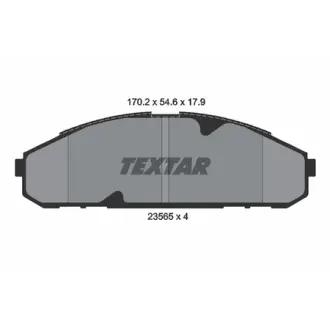 Комплект тормозных колодок, дисковый тормоз TEXTAR 2356501