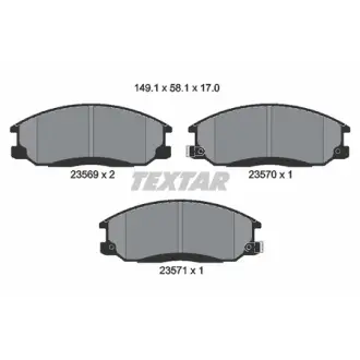 Комплект тормозных колодок, дисковый тормоз TEXTAR 2356901