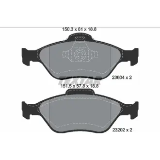 Колодки гальмівні (передні) Ford Fiesta 95- (Teves) Q+ TEXTAR 2360406