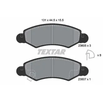 Комплект тормозных колодок, дисковый тормоз TEXTAR 2360501