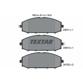 Комплект тормозных колодок, дисковый тормоз TEXTAR 2361101