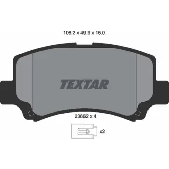 Комплект тормозных колодок, дисковый тормоз TEXTAR 2366201