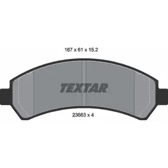 Комплект тормозных колодок, дисковый тормоз TEXTAR 2366301