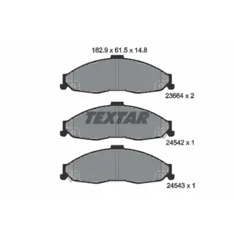 Комплект тормозных колодок, дисковый тормоз TEXTAR 2366401