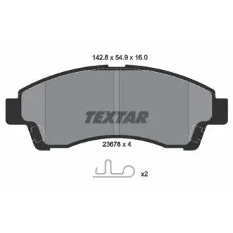 Комплект тормозных колодок, дисковый тормоз TEXTAR 2367801
