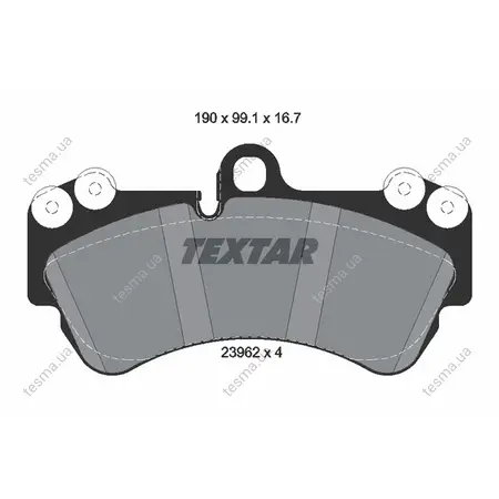 Комплект тормозных колодок, дисковый тормоз TEXTAR 2369281 (фото 1)