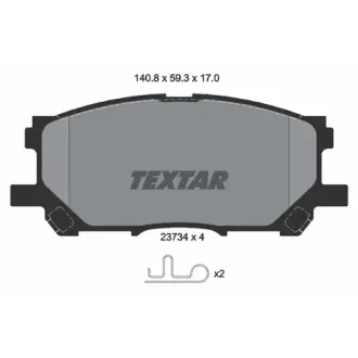 Колодки дискового тормоза TEXTAR 2373401