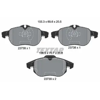 Комплект тормозных колодок, дисковый тормоз TEXTAR 2373807