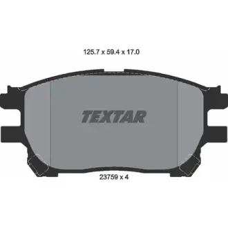 Комплект тормозных колодок, дисковый тормоз TEXTAR 2375901