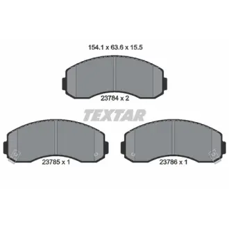 Комплект тормозных колодок, дисковый тормоз TEXTAR 2378401