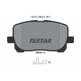 Гальмівні колодки TOYOTA Avensis/Corolla/Matrix "F "01-14 TEXTAR 2383601