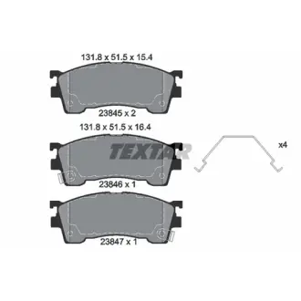 Комплект тормозных колодок, дисковый тормоз TEXTAR 2384504