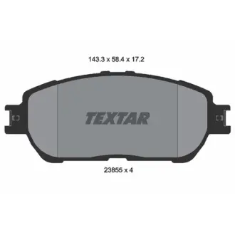 Комплект тормозных колодок, дисковый тормоз TEXTAR 2385503