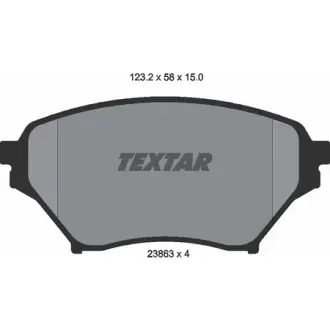 Комплект тормозных колодок, дисковый тормоз TEXTAR 2386301