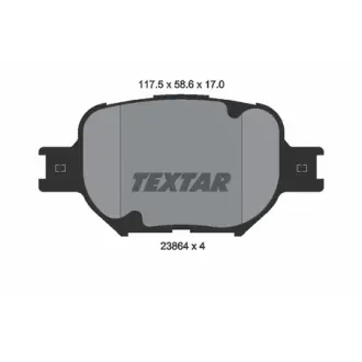 Комплект тормозных колодок, дисковый тормоз TEXTAR 2386401