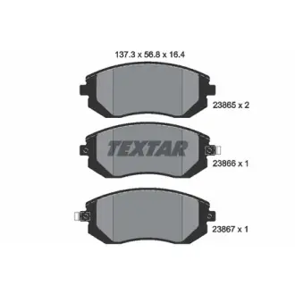 Колодки гальмівні (передні) Subaru Forester/Legacy 02-09 (Tokico) TEXTAR 2386501