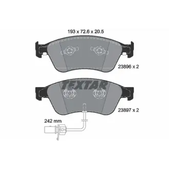 Колодки гальмівні (передні) VW Phaeton 04-16/ Audi A6/A8 04-11 (Ate-Teves) (з датчиком) TEXTAR 2389601