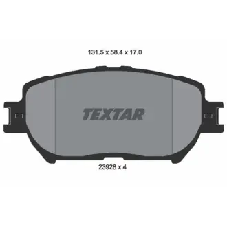 Колодки гальмівні (передні) Toyota Camry 01-06 (Akebono) TEXTAR 2392801