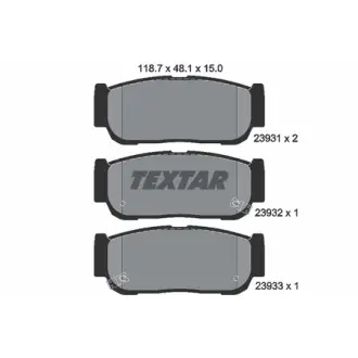 Комплект тормозных колодок, дисковый тормоз TEXTAR 2393101
