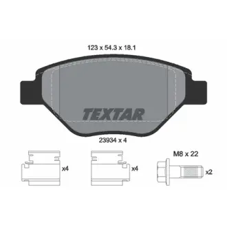 Комплект тормозных колодок, дисковый тормоз TEXTAR 2393401