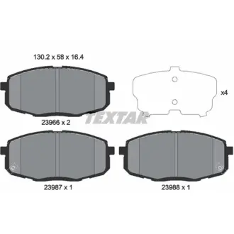 Колодки гальмівні (передні) Hyundai i30 08-/ Kia Ceed/ Pro Ceed 07- (Mando) TEXTAR 2396601