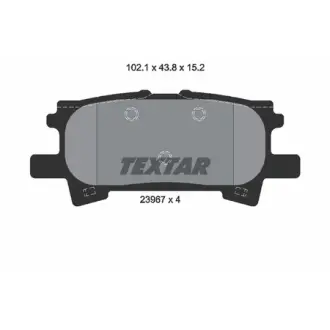 Колодки гальмівні (задні) Lexus RX 03-08 (Sumitomo) TEXTAR 2396701