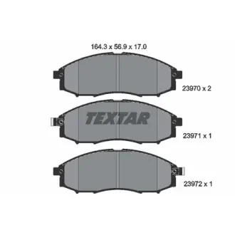 Комплект тормозных колодок, дисковый тормоз TEXTAR 2397001