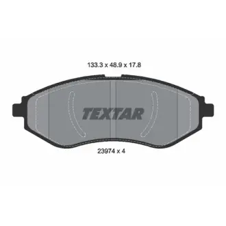 Комплект тормозных колодок, дисковый тормоз TEXTAR 2397401