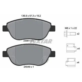 Колодки гальмівні (передні) Fiat 500L 12- (Bosch) Q+ TEXTAR 2398101