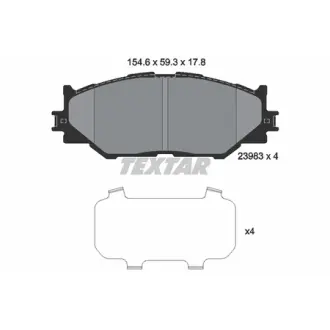 Колодки гальмівні (передні) Lexus IS 05- (Advics) TEXTAR 2398301