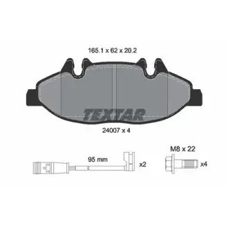 Колодки гальмівні (передні) MB Vito (W639) 03- (Bosch) Q+ (з датчиками) TEXTAR 2400701