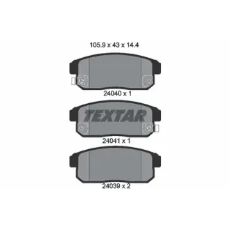 Комплект тормозных колодок, дисковый тормоз TEXTAR 2404001