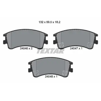 Колодки гальмівні (передні) Mazda 6 02-07 (Akebono) TEXTAR 2404601