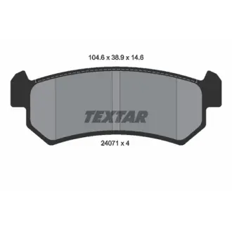 Комплект тормозных колодок, дисковый тормоз TEXTAR 2407101