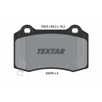 Комплект тормозных колодок, дисковый тормоз TEXTAR 2407601