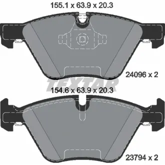 Колодки гальмівні (передні) BMW 1 (E81/E87)/ 3 (E90-93) 03- (Teves) Q+ TEXTAR 2409601