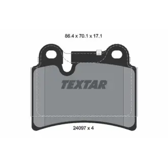 Комплект гальмівних колодок TEXTAR 2409701
